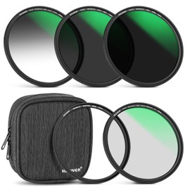 NEEWER 72mm 5 in 1 Magnetic ND Lens Filter Set, Black Diffusion 1/4 Filter, Soft GND8, ND8, ND64 Magnetic Adapter Ring, HD Optical Glass/Water Repellent/30 Layers Nano Coatings/Scratch Resistant