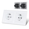 Klarlight Double Socket Flush-Mounted 16 A, EU Standard Socket Flush-Mounted