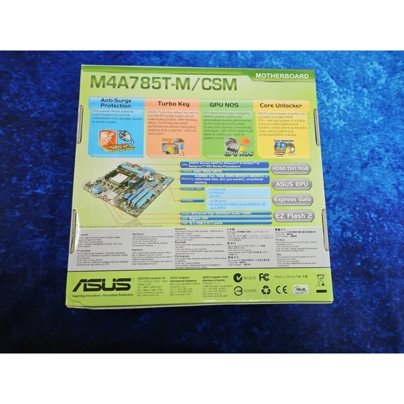 AMD ASUS M4A785T-M/CSM, Socket AM3, AMD Motherboard