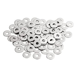 Washers M5 Large, MeHurr Pack of 100 Washers Stainless Steel A2 V2A 304, Body Washers DIN9021 / ISO7093, Washer M5 x 15 mm, Metal Washers for Screws & Nuts & Threaded Rod