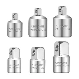 Parthan 6 Stück Adapter Set für Stecknüsse, 1/2 zu 1/4,1/2 zu 3/8,1/4 zu 3/8,1/4 zu 1/2, 3/8 zu 1/2, 3/8 zu 1/4, Adapter-Set für Ratschen, Chromoberfläche, präzise Verarbeitung