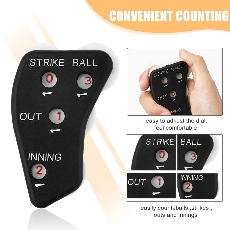 TOYMIS 2pcs Baseball Umpire Indicator, 4 Wheel Baseball Umpire Clicker