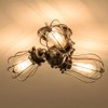 Vintage Ceiling Light Industrial Rotatable Semi-Flush Mount Ceiling Light Metal