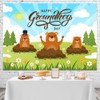 Mocsicka Happy Groundhog Day Backdrop Spring February 2nd Holidays Festival