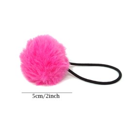 Honbay Honbay Hair Ties, 12PCS Korean Cute Pom Pom Ball Elastic Hair Ties PomPom Hair Bands Seamless Hair Ropes Ponytail Holders, 6 (A)