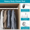 Clothes Rail Extendable Wardrobe Rail Wall Mounted White Clothes Rail