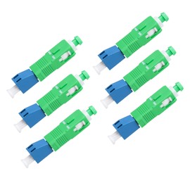Xunsomten- 6PC Single Mode 9/125μm SC/APC Male to LC/UPC Female Hybrid Optical Fiber Adapter