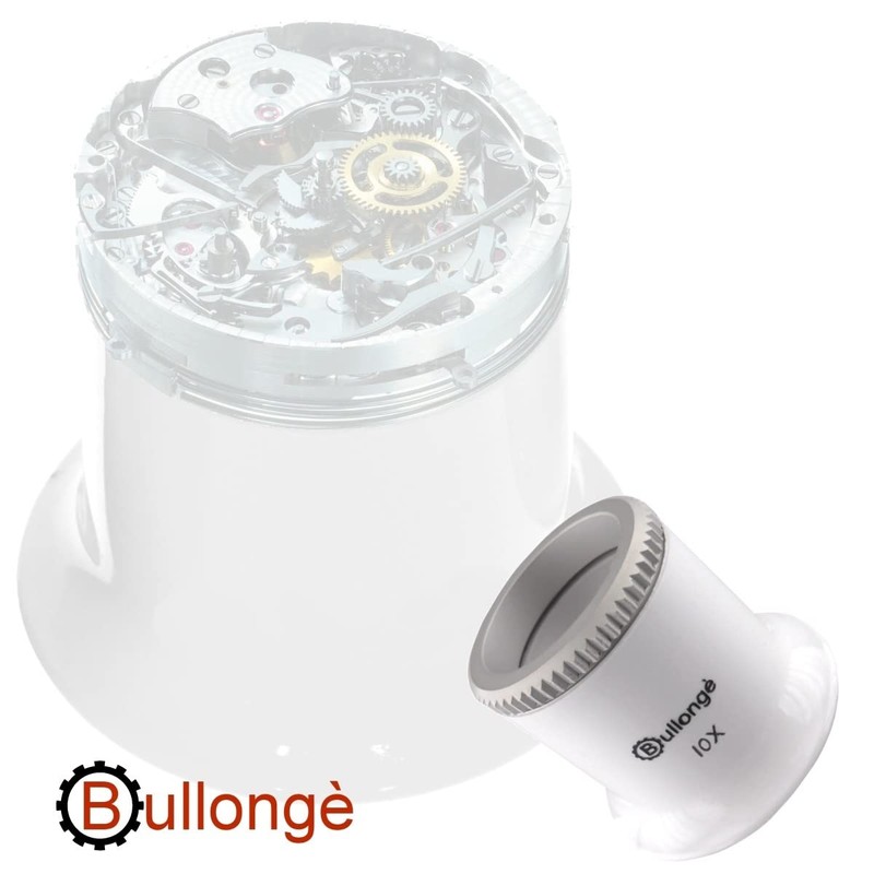 Bullongè TB Pearl-White Watchmaker's Control Magnifier for Watch Repair -