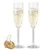 Leonardo Champagne Glasses with Engraving of Name & Date in