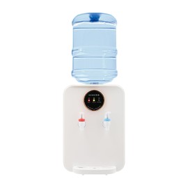 YIYIONCE Countertop Water Dispenser, Top Loading Water Cooler Dispenser, Premium Electric Hot & Cold Dispenser for 1.19 to 4.99 Gal Bottle, Mini Water Cooler for Home & Rv (White)| US Stock