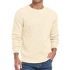 Sailwind Men's Crewneck Pullover Sweater Lightweight Casual Knitted Sweaters Beige