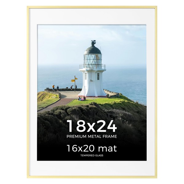 Axeman 18x24 Gold Picture Frame, High-End Aluminum 18 x 24