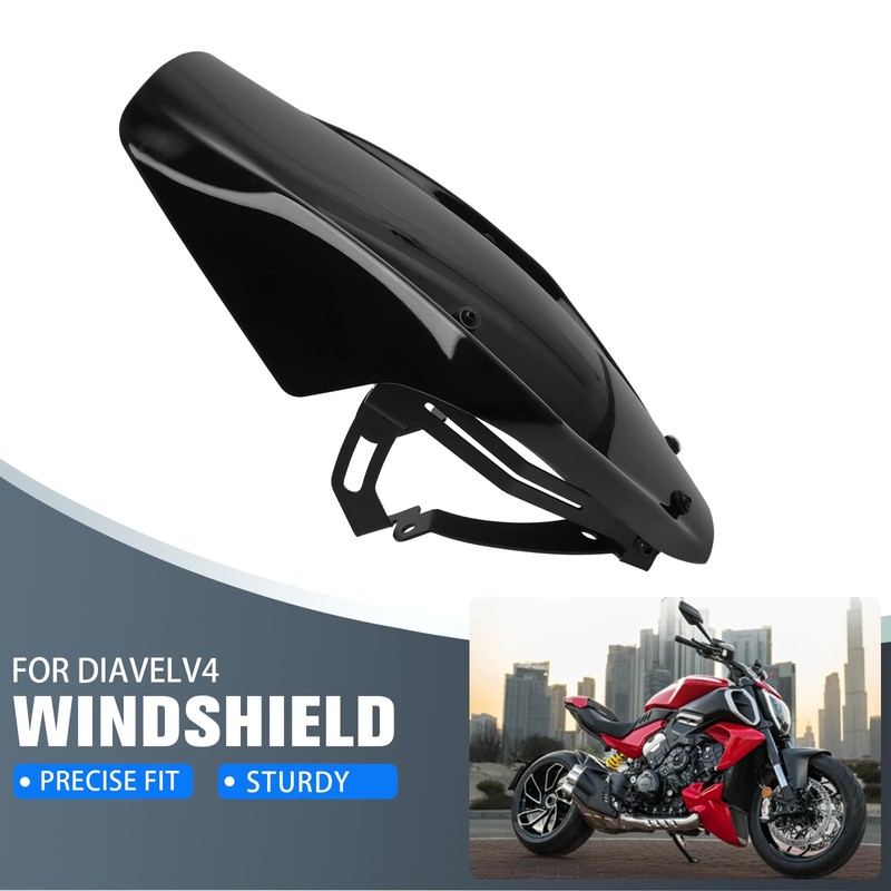 CHIFUN Windshield Windscreen Airflow Wind Deflector Replacement for Ducati Diavel