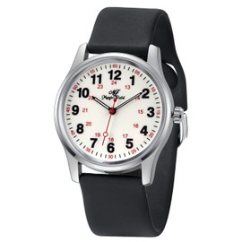 ManChDa Nurse Watches for Women Watch for Nurse Medical Nursing Watch for Women Men Students Silicone Watch Nurse Watch Second Hand Scrub Watch Waterproof Luminous Watch 24 Hours Black Watch