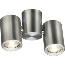 Knightsbridge Dee Twin Surface Adjustable Brushed Chrome Spotlight