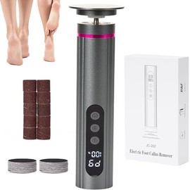 Callus Remover for feet, Electric Foot Callus Remover, Foot File with 9 Adjustable Speed, Foot Scrubber Scraper with 2 Grinding Heads & Sandpaper Discs, Pedicure Tools for feet with Digital Display
