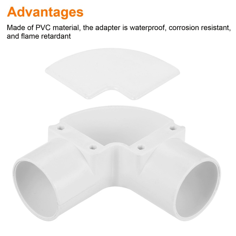 sourcing map PVC Conduit Coupler Elbow Fittings 25mm Inspection for