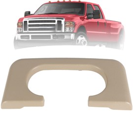 SEBLAFF Car Cup Holder Pad Center Console Beige Plastic Cup Holder Pad Replacement for F250 F350 F450 1999-2010