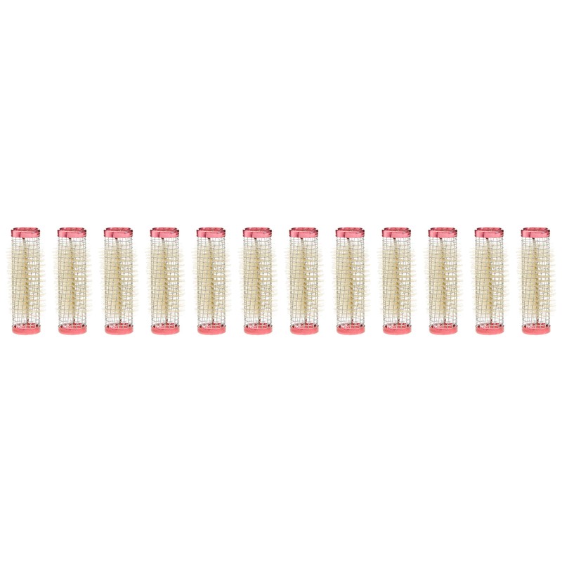 Efalock Professional Metal Rollers Long 18 mm Red Pack of