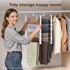 CTIME 2 Pack Stainless Steel Pants Hangers, Space Saving Closet
