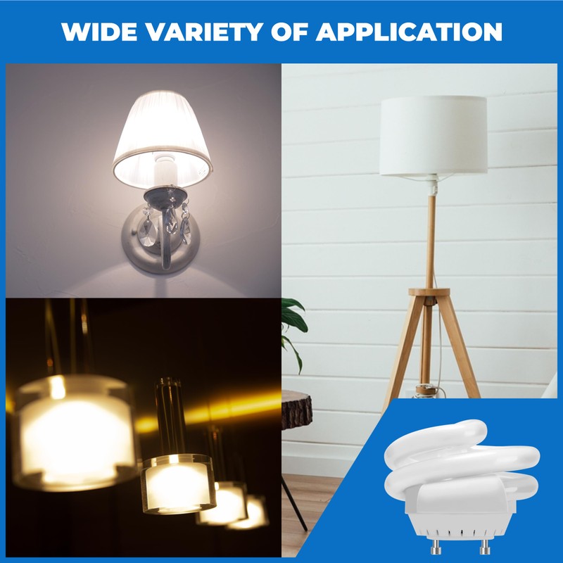 OHLECTRIC UL-Listed 13W Spiral T3 Compact Fluorescent Lamp Light Bulbs