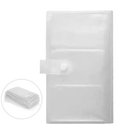 Transparent Jewelry Storage Book with Pockets 84 Slots and 50 Pcs Clear Small Plastic Bags Ring Earring Organizer Book Card Holder Travel Pouch for Jewelry