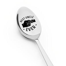 Uncle Spoon Gifts from Niece Nephew, Uncle Father's Fathers Day Gift for Uncle Birthday Gift for Uncles Best Uncle Ever Spoon for Tea Coffee Ice Cream Lovers Gifts for New Uncle Appreciation Gift