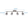 MingBright 4-Light Adjustable Track Light, Flexible Swivel 4-Head Brushed Nickel
