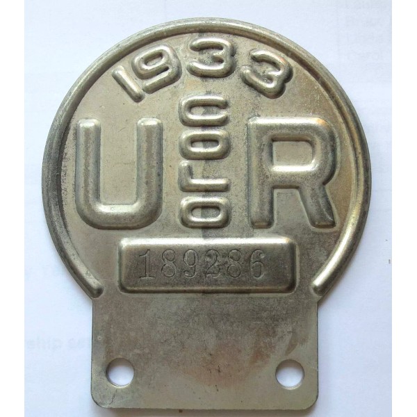 1933 Colorado License Plate Tab Attachment Topper – UR Unemployment