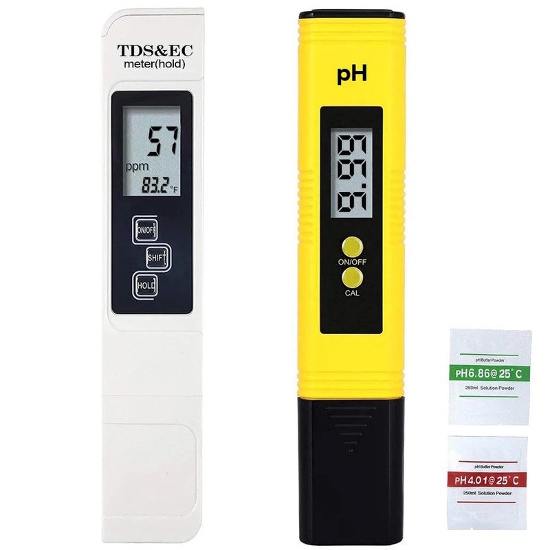 2Pcs PH Meter, TDS Meter Combo, Pool Water Test Kit,