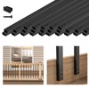 Muzata 25Pack 32'' Aluminum Deck Balusters Facemount Rectangular Railing Metal