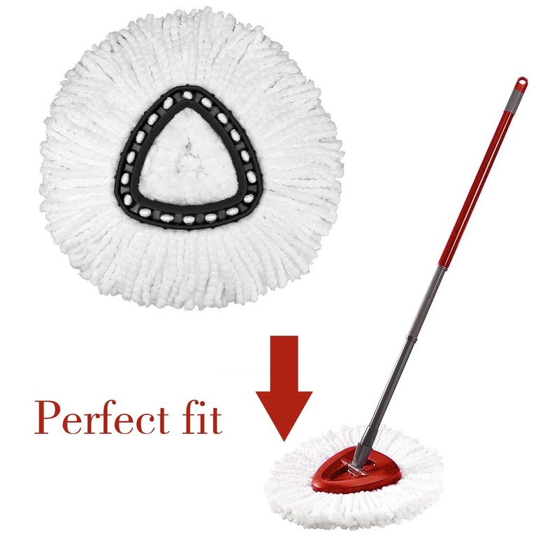 6 Pack Mop Replacement Heads Compatible with Spin Mop, Microfiber