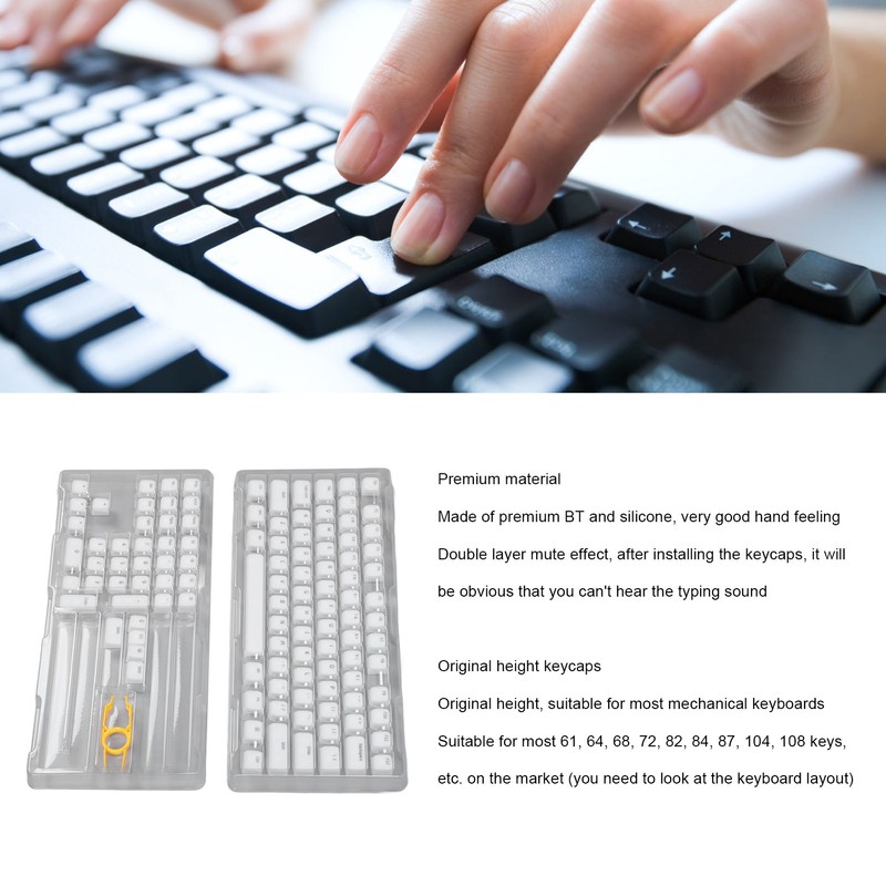 113 Keys PBT Keycaps Professional DIY Original Height Mute Mechanical