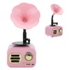 Portable Phonograph Vintage Retro Bluetooth Speaker Loudspeaker Box Equipment Accessorypink