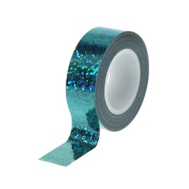 JERKKY Rhythmic Gymnastics Decoration Holographic Glitter Tape Ring Stick Accessory Blue