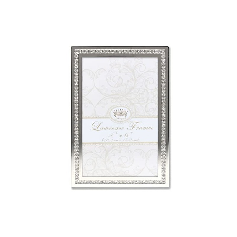 Lawrence Frames 4 x 6 Dazzle Glitter Photo Frame, Silver