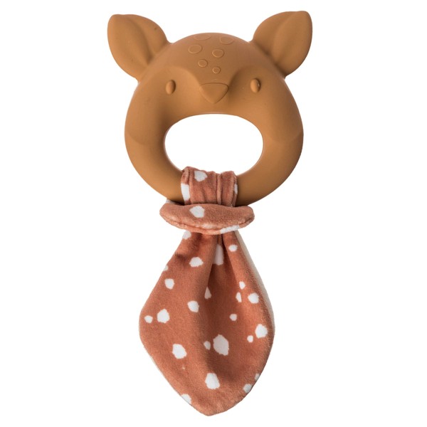 Mary Meyer Teething Toys Leika Silicone Baby Teether for Babies 0-12 Months, 9-Inches, Little Fawn