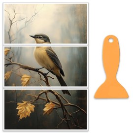 OLYCRAFT 3Pcs/Set Lonely Bird Rub on Transfers for Furniture and Crafts 12x6 Inch Dead Branches Furniture Decals Decor Bird Transfer Stickers with 1pc Scraper for Scrapbook Window DIY Home Decor