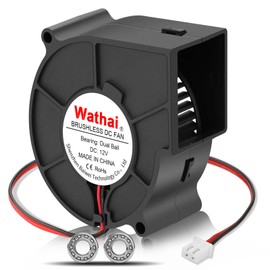 Wathai 75mm x 30mm 12V Blower Cooling Fan Dual Ball 12 Volt DC Centrifugal Fan 2pin for Amplifier RV Fridge Computer Case Ventilation or Project Replacement Part kit