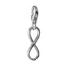 Infinity Symbol Clip on Charm Sterling Silver Women Charms Pendant