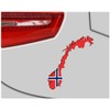 Norway Car Sticker in National Colours Blue Red