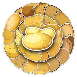 Potatoes Stickers for Laptop (50 PCS),Gift for Children Teens Adults Girl Boys,Waterproof Stickers for Water Bottle,Cute Potato Vinyl Stickers for Scrapbook,Skateboard,Bike,Phone,Dairy