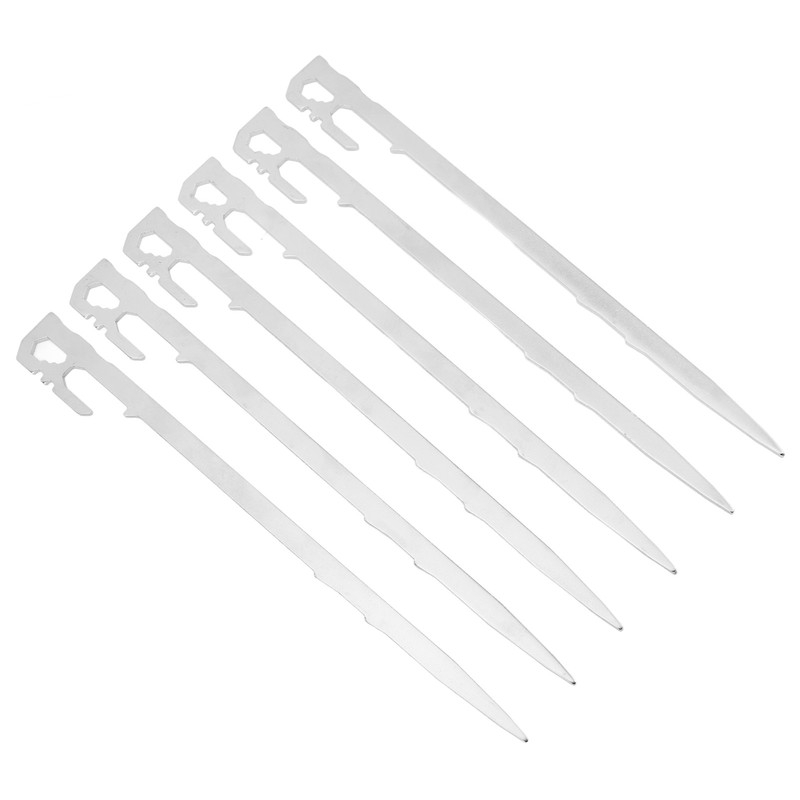 6pcs 420 Stainless Steel Canopy Tent Stakes Thickened High Hardness