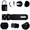 Door Latch Hasp with Door Padlock Hasp, 4 Digit Combination