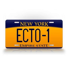 Ghostbusters Movie Prop License Plate New York ECTO-1 Novelty Auto Tag