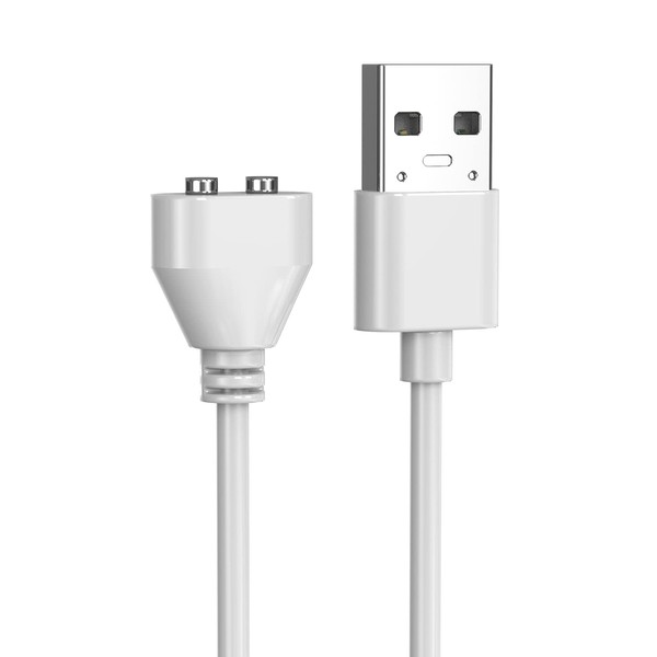 Mellbree Magnetic USB DC Charger Cable for Wireless Massager, 2PIN Replacement Charging Cord 6mm