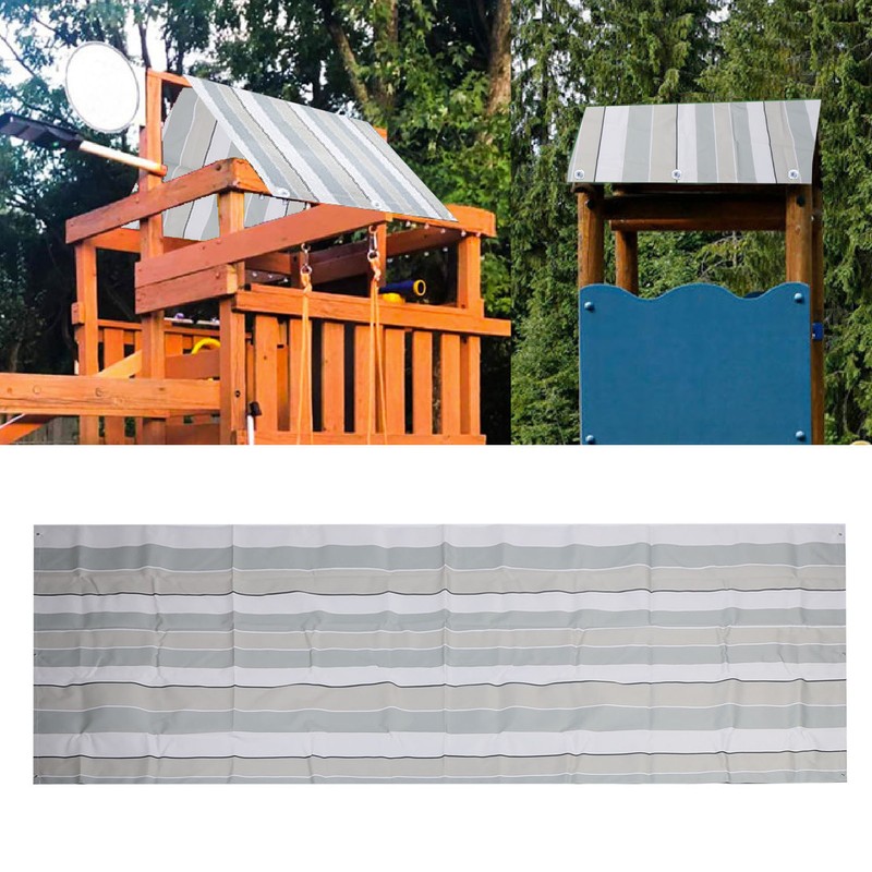 Swing Set Canopy Striped Heavy Duty Waterproof Swing Set Replacement