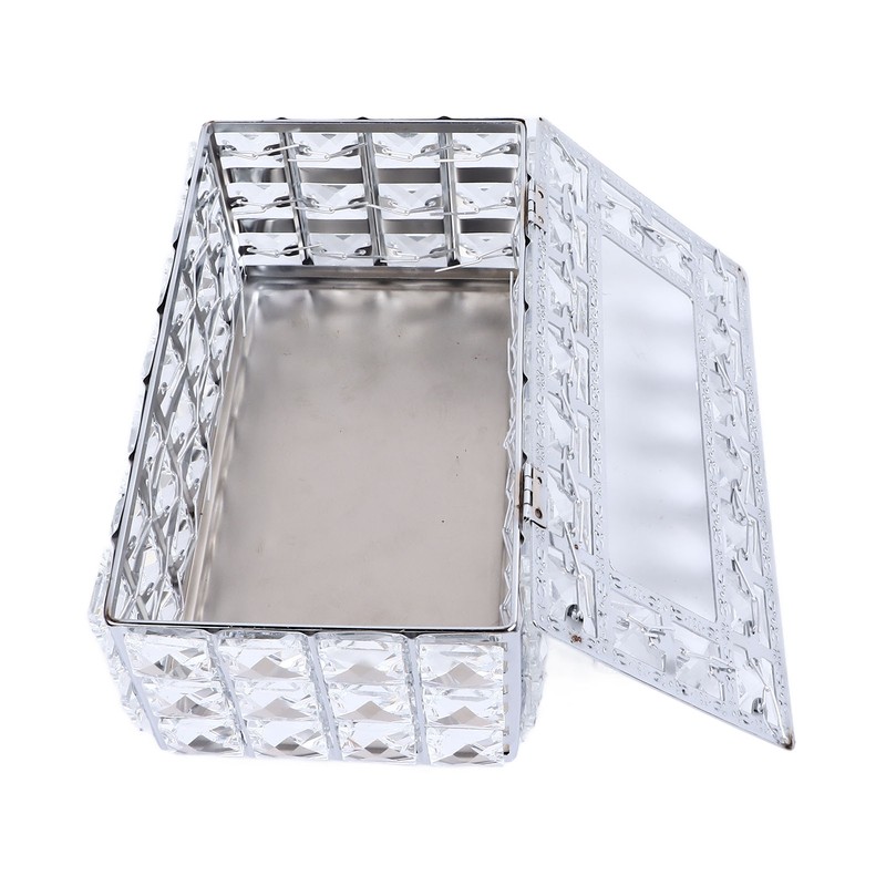 Crystal Tissue Dispenser Elegant Crystal Napkin Holder Decorative Facial Tissue