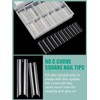 480 PCS Long Square Nail Tips: No C Curve Nail