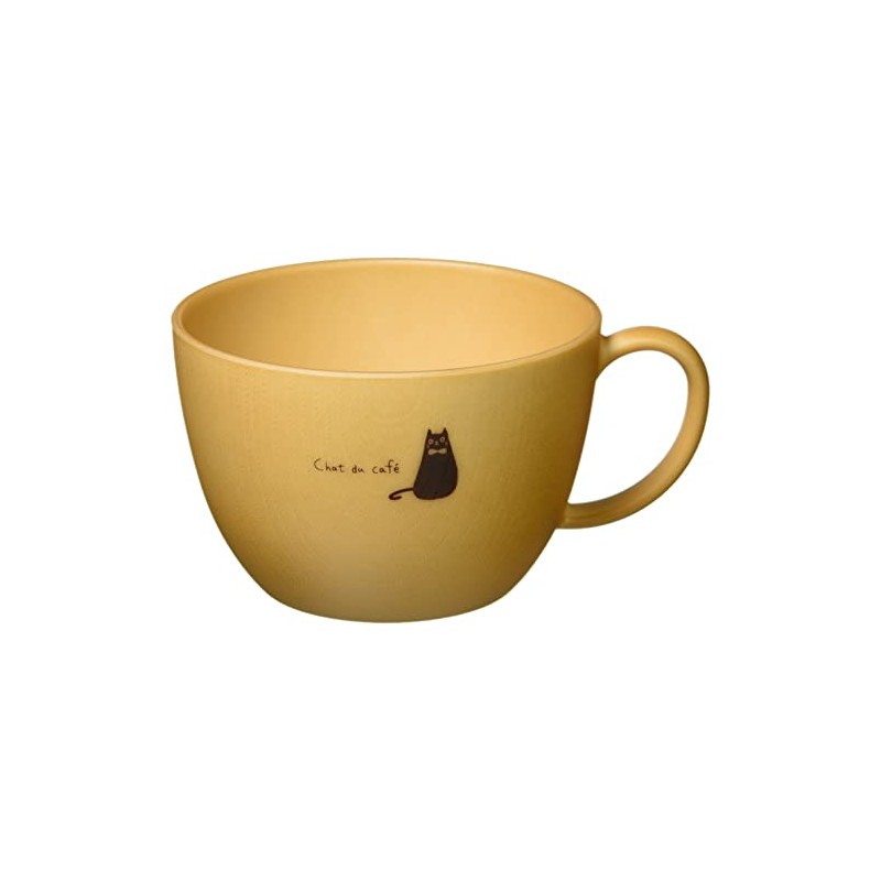Showa 27090 CHAT DU CAFE Wood Grain Cup, Light Brown,